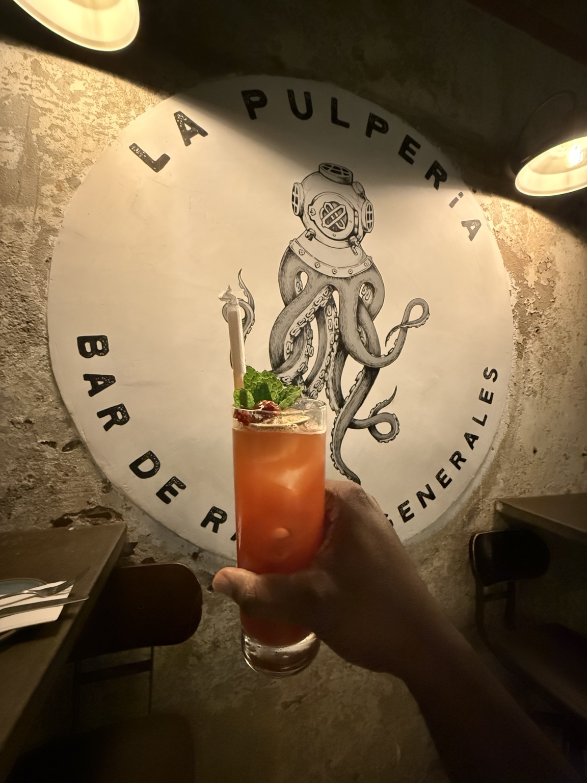 A cocktail at La Pulpería, the planned welcome venue